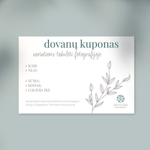 Kursų dovanų kuponas